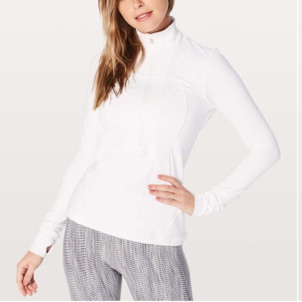lululemon white define half zip